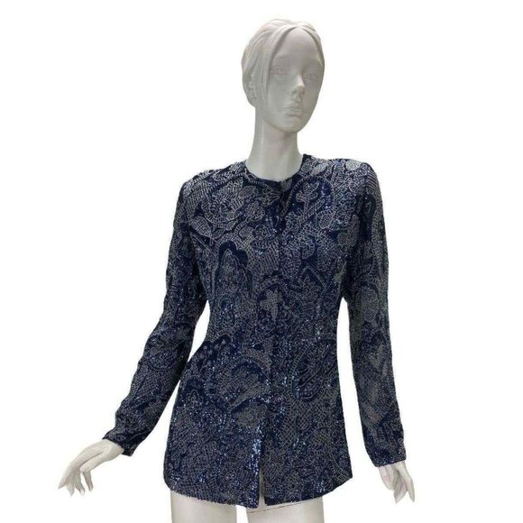 Vintage Giorgio Armani Embellished Blazer 44 - 8 - Picture 2 of 7